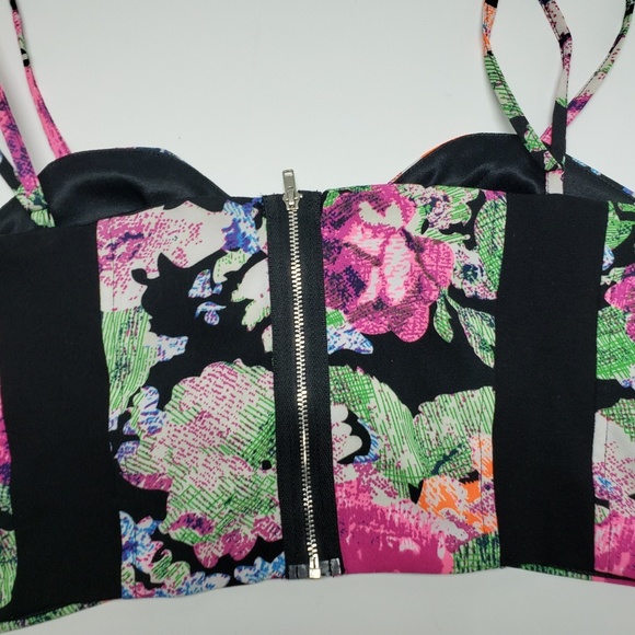 Forever 21 Floral Crop top Bralette size Medium - Picture 6 of 8